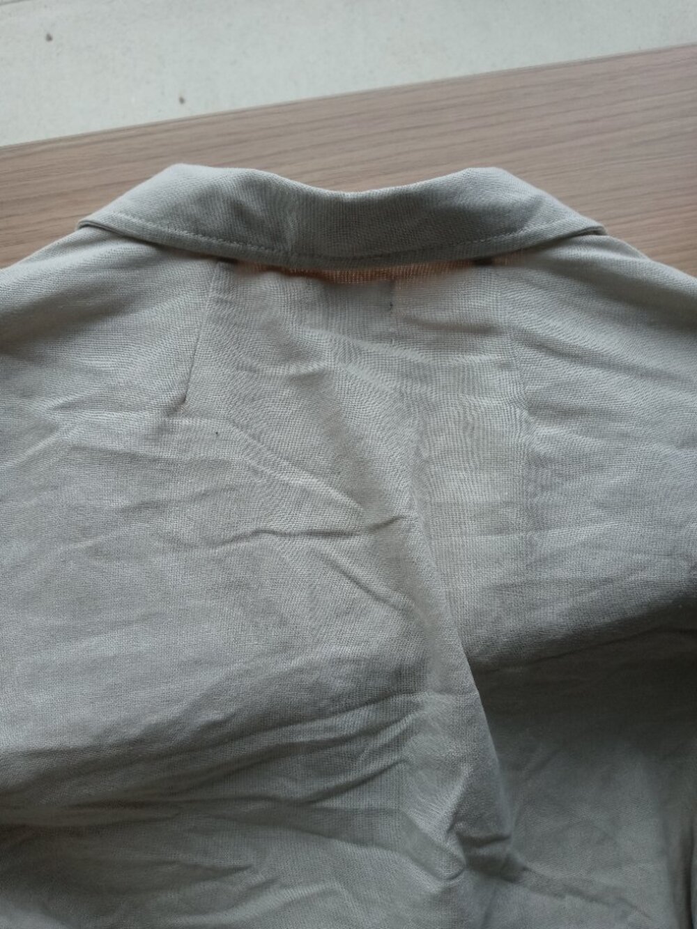 NWOT TIME AND TRU walmart linen blend patch pocket blazer in beige (XL) - Picture 8 of 8